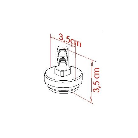 Stopka metalowa z gwintem M10